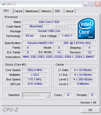 Core i7 920 overclocked